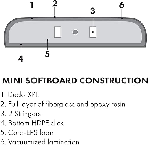 Miniatura 9 de KONA SURF CO La tabla de surf 4-4 para principiantes niños y adultos - tablas de surf de espuma superior suave para la playa - Surf como tabla de
