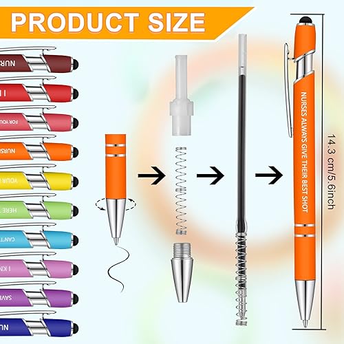 Miniatura 2 de Eersida Divertidos bolígrafos para enfermeras, regalos de agradecimiento, regalos de felicitación, regalos para enfermeras, tinta negra, mujeres y