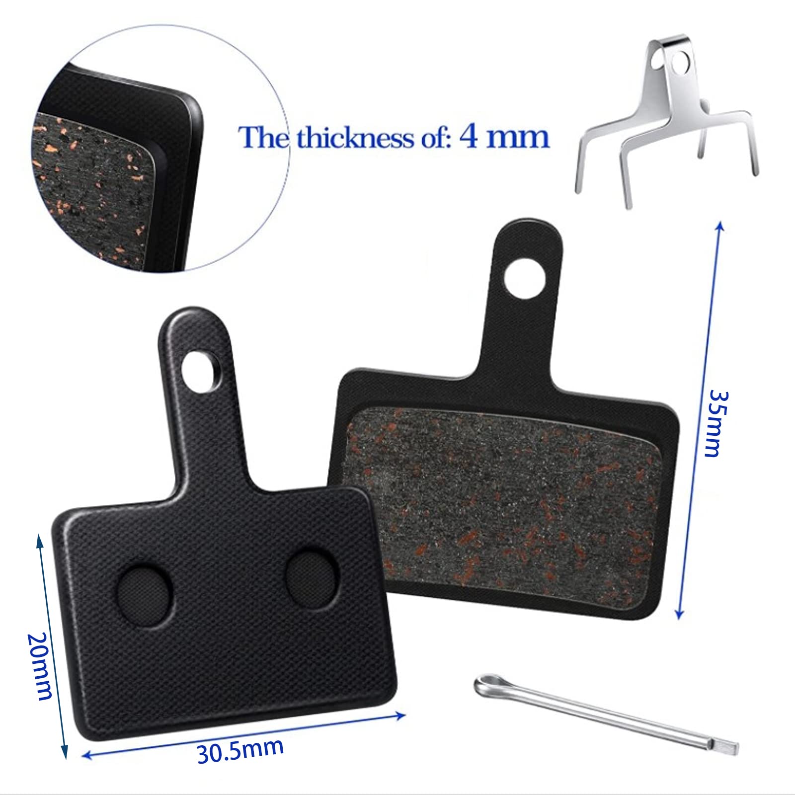 6 Pastiglie Freni Per Bici Disco - Pastiglie In Resina Ad Alte Prestazioni Per MTB E Bici Da Corsa - Foto 3