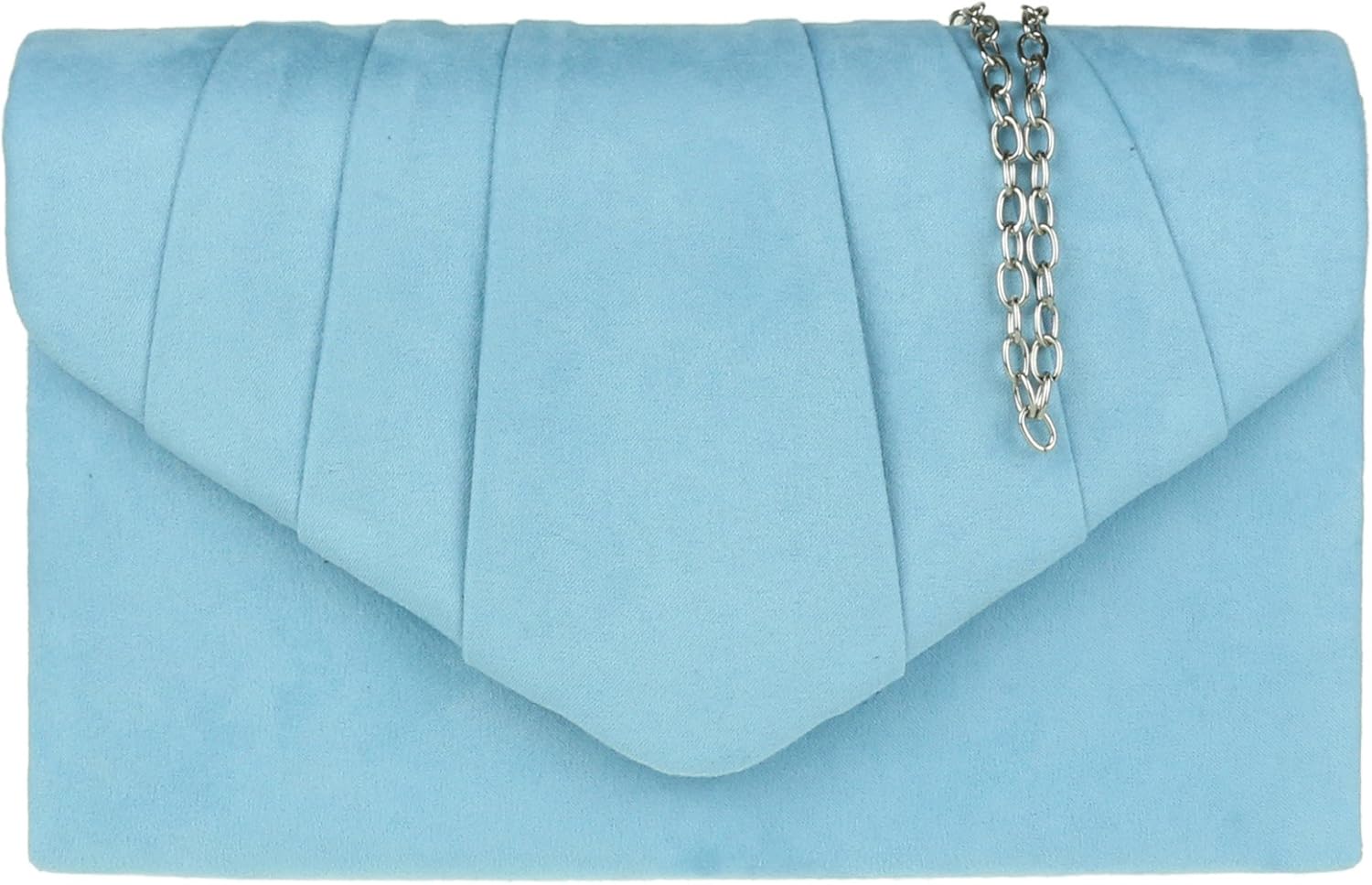 Girly HandBags Womens Faux Suede Pleated Clutch Bag