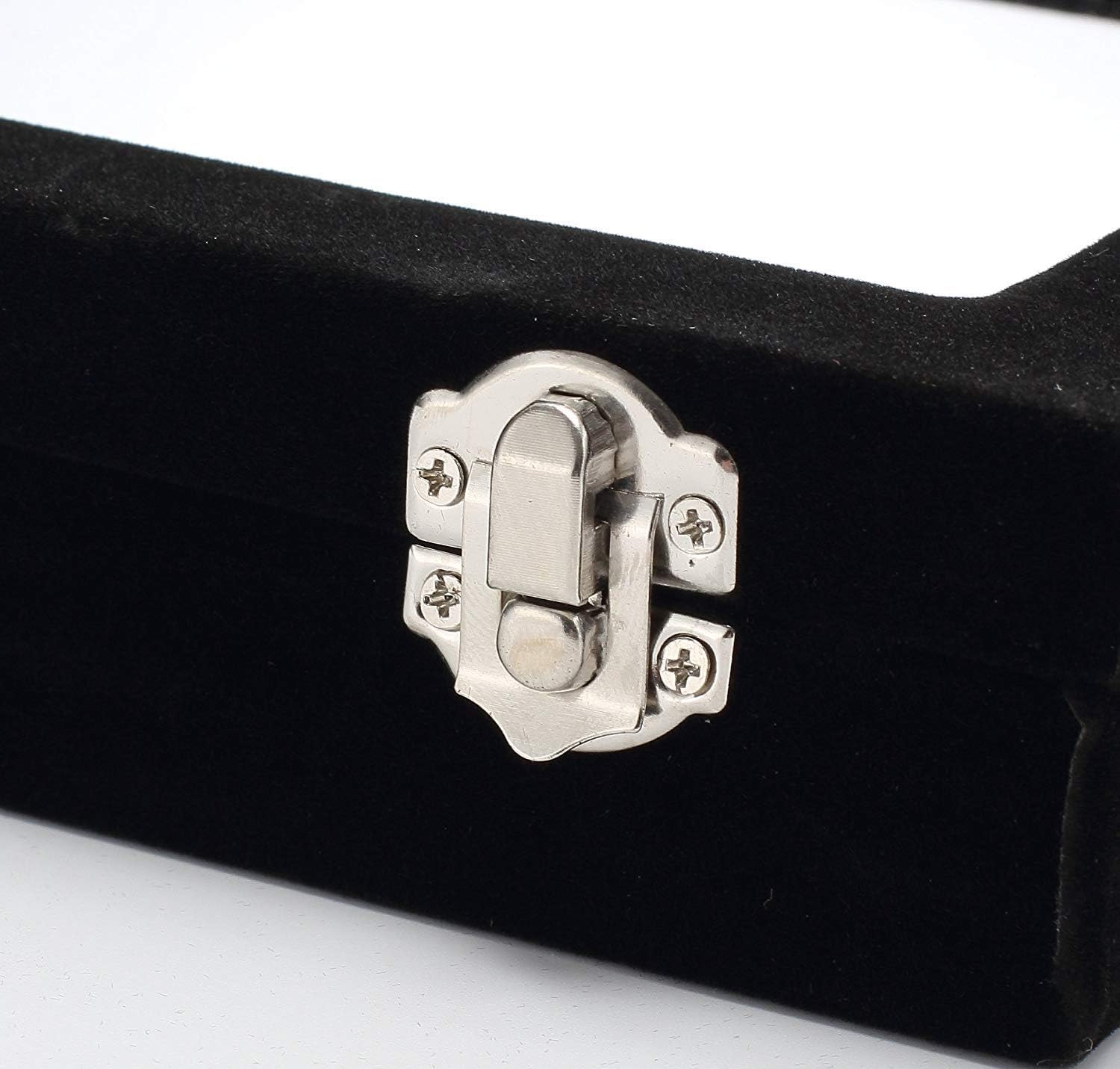 CBCYBER Ring Box Velvet Glass Ring Jewellery Display Storage Box Jewelry Holder Storage Organizer Stand 7 Slots (Black) : Clothing, Shoes & Jewelry