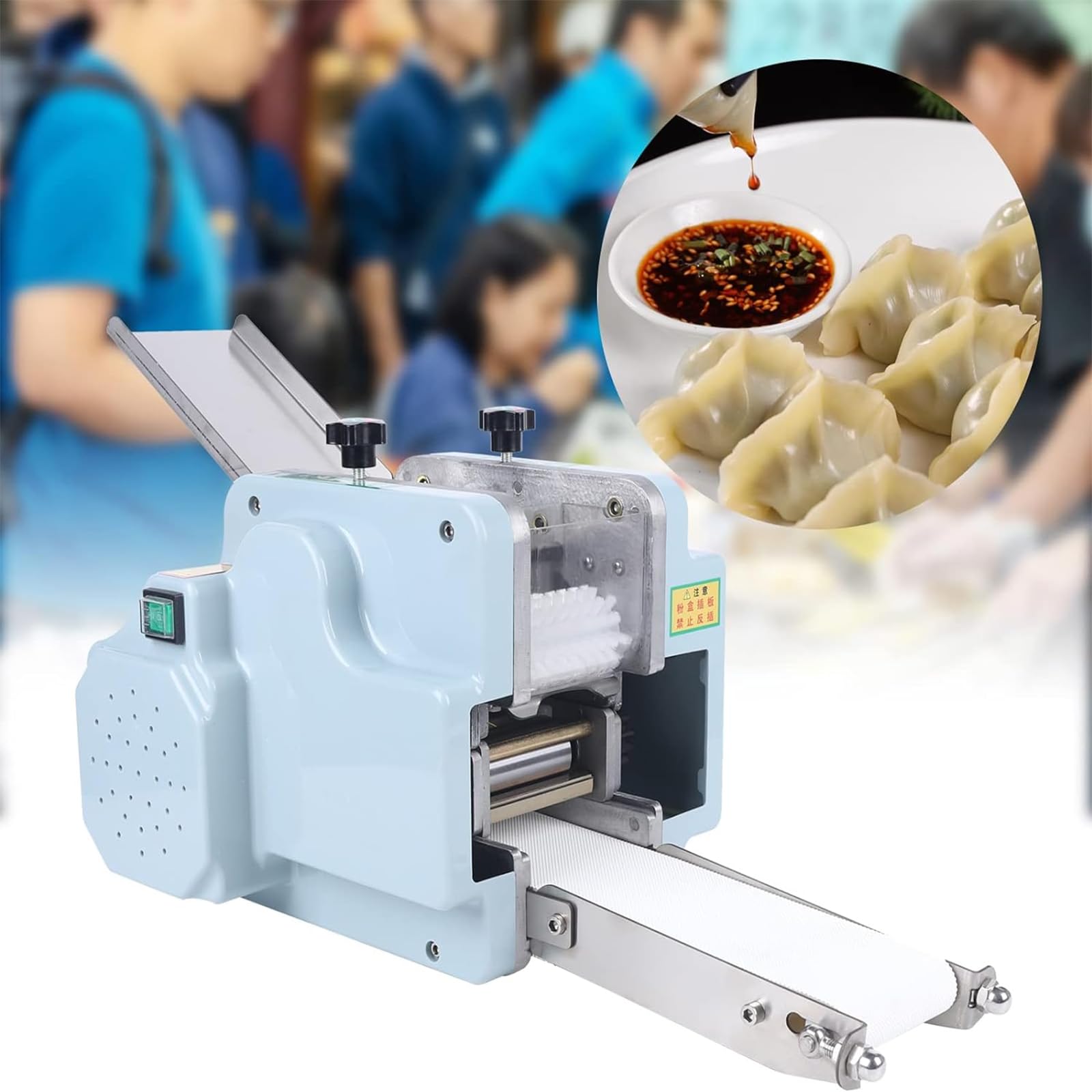 Elektryczna Maszyna Do Owijania Klusek, Maszyna Do Robienia Pierogów O Mocy 140 W Z 2 Formami, Wydajność Produkcyjna 50–60 Szt./min I Regulowana Ilość Podawania Ciasta, Wymienna Forma, Do Domu