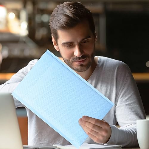 Miniatura 14 de Famagic Sobres de burbujas de 6 x 10 pulgadas, 25 bolsas de envío de color verde menta, elegantes bolsas de embalaje para pequeñas empresas, sobres