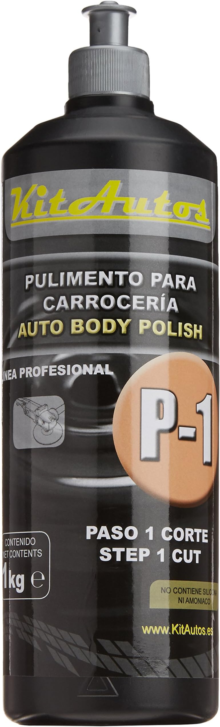 KITAUTOS Bodywork Cut Polish, 1kg (Fine, 220 Grit, Silicone, Red)
