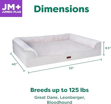 Furhaven Jumbo Plus (53x40) Cooling Gel Dog Bed Cool Gel Memory Foam Sofa Pet Bed, Embossed Velvet, Removable Washable Cover, Clay