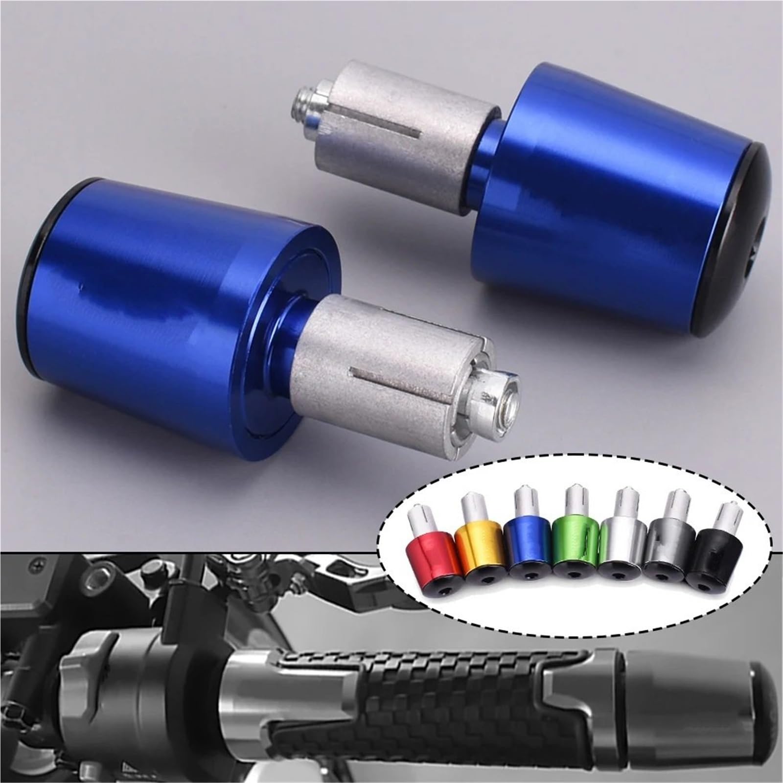 getry widelca Pasuje do SUZUKI GSXR 125/150/250/600/750/1000 rączka motocyklowa końcówki drążków uchwyty kierownica przeciwwaga wtyczka suwak(A)