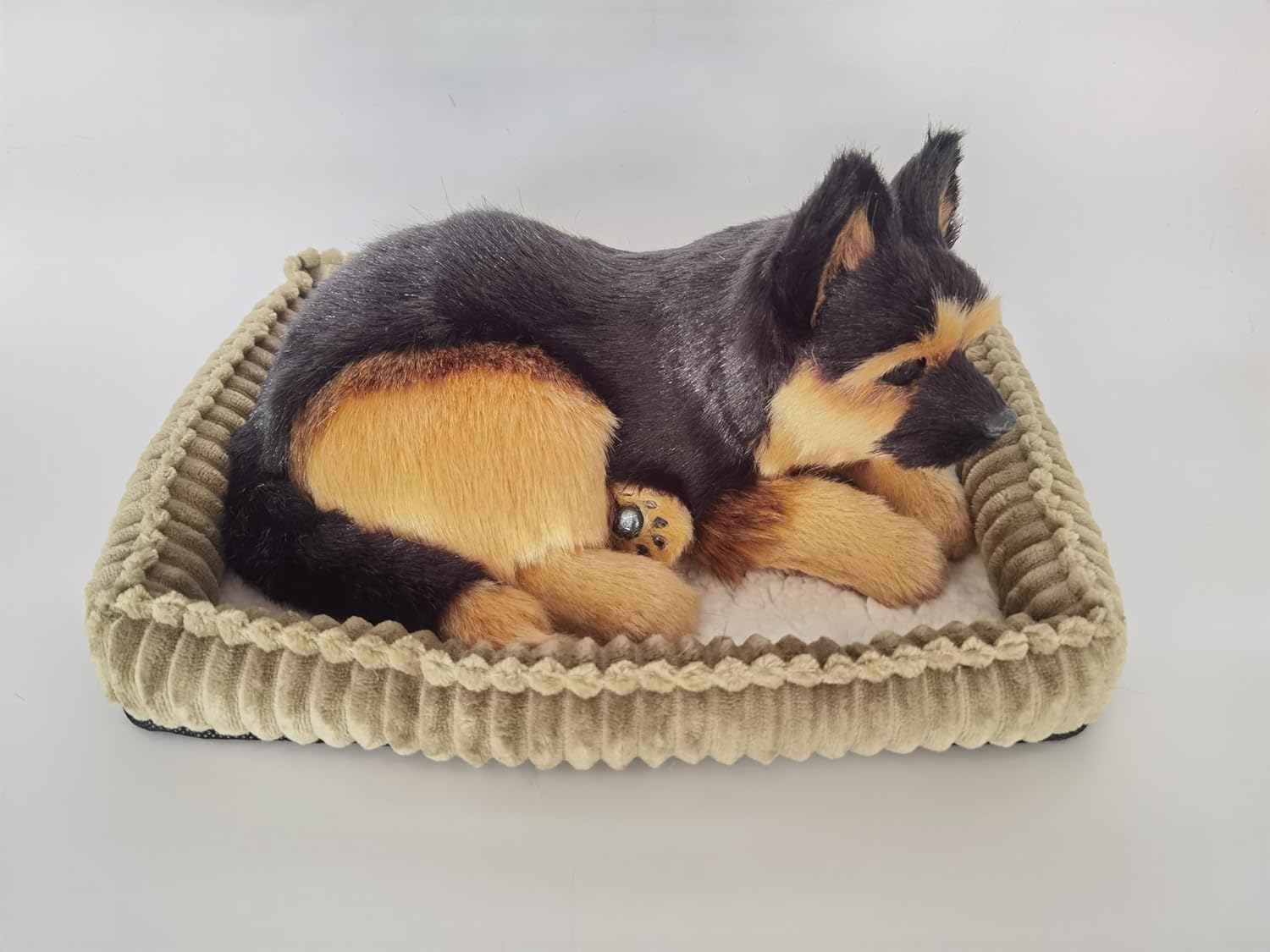 German Shepherd Dog, Realistic, Lifelike Stuffed Interactive Nodding Pet Toy, Companion Pet Puppy with 100% Handcrafted Synthetic Fur