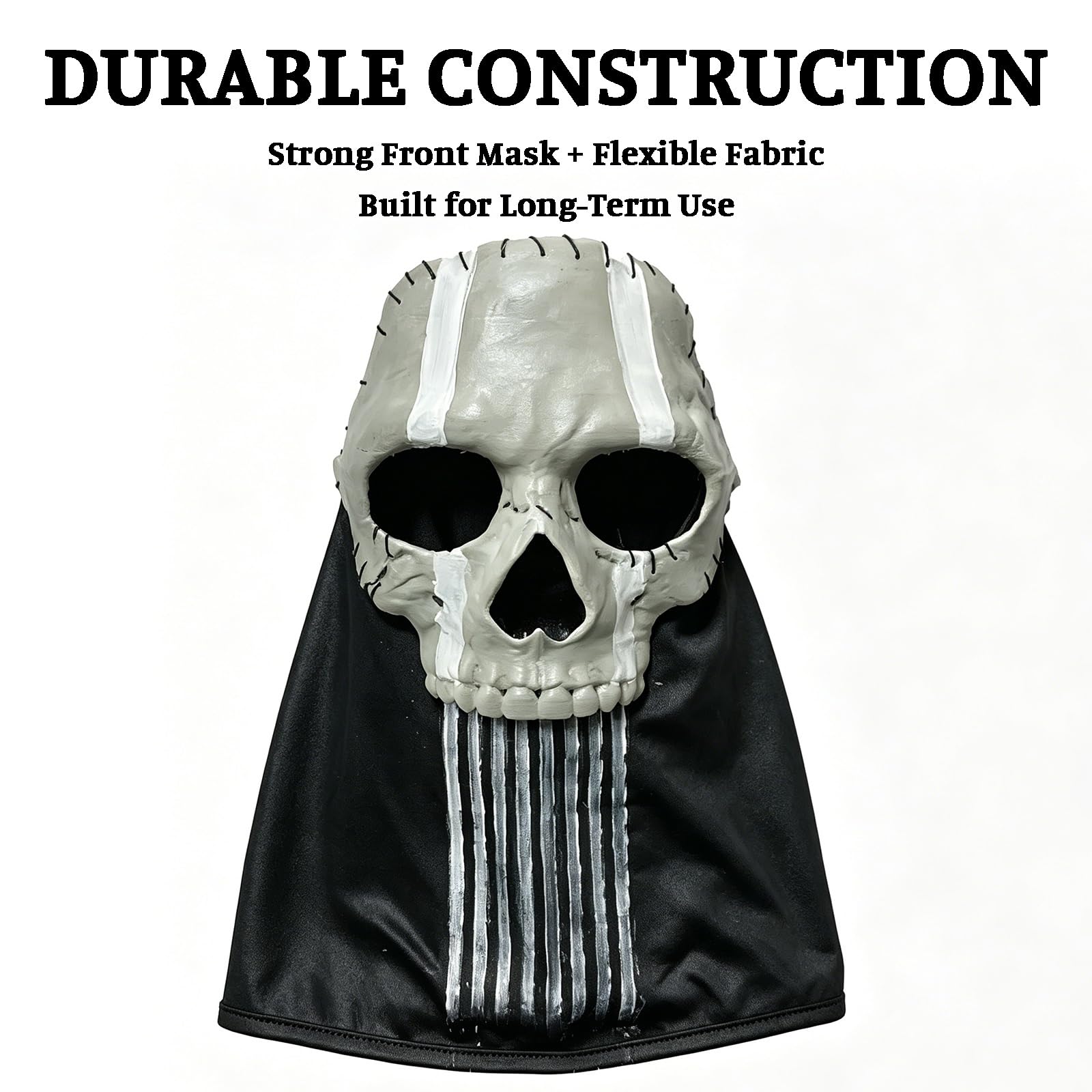 Set Casco Airsoft Ghost Skull con Cuffie, Modello NVG e Luce Coccinella, Set Tattico Completo per Airsoft, Cosplay e Esterno