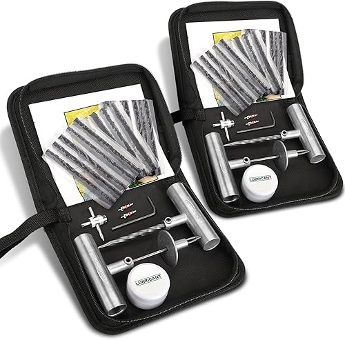 Miniatura 8 de BETOOLL Kit de reparación de neumáticos, kit de tapones para neumáticos con tapones para automóvil, motocicleta, Jeep, RV, ATV, SUV, camión,