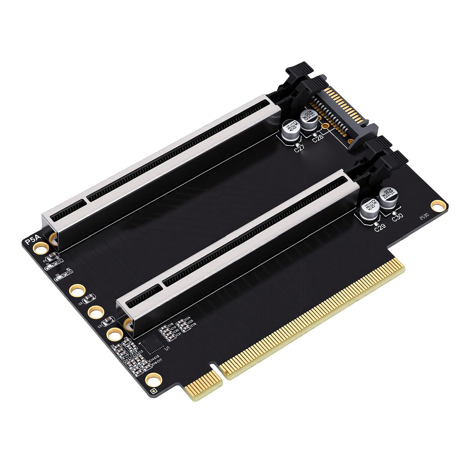 Goshyda Karta Adaptera PCIE X16 na PCIE X8 X8, z Zasilaniem Serial ATA