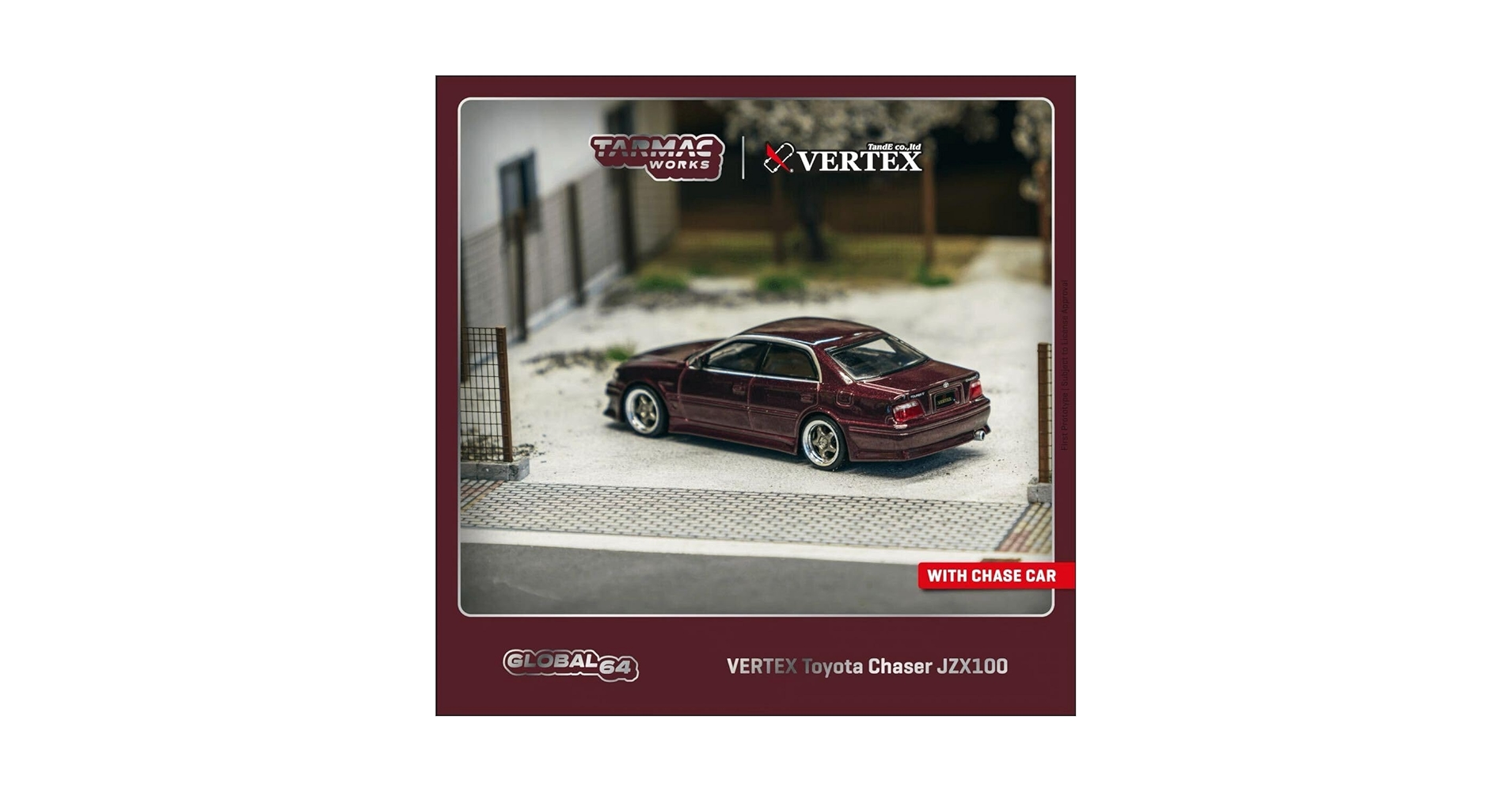 ターマックワークス VERTEX トヨタ チェイサー JZX100 1/64スケール Tarmac Works「VERTEX トヨタ・チェイサー JZX100