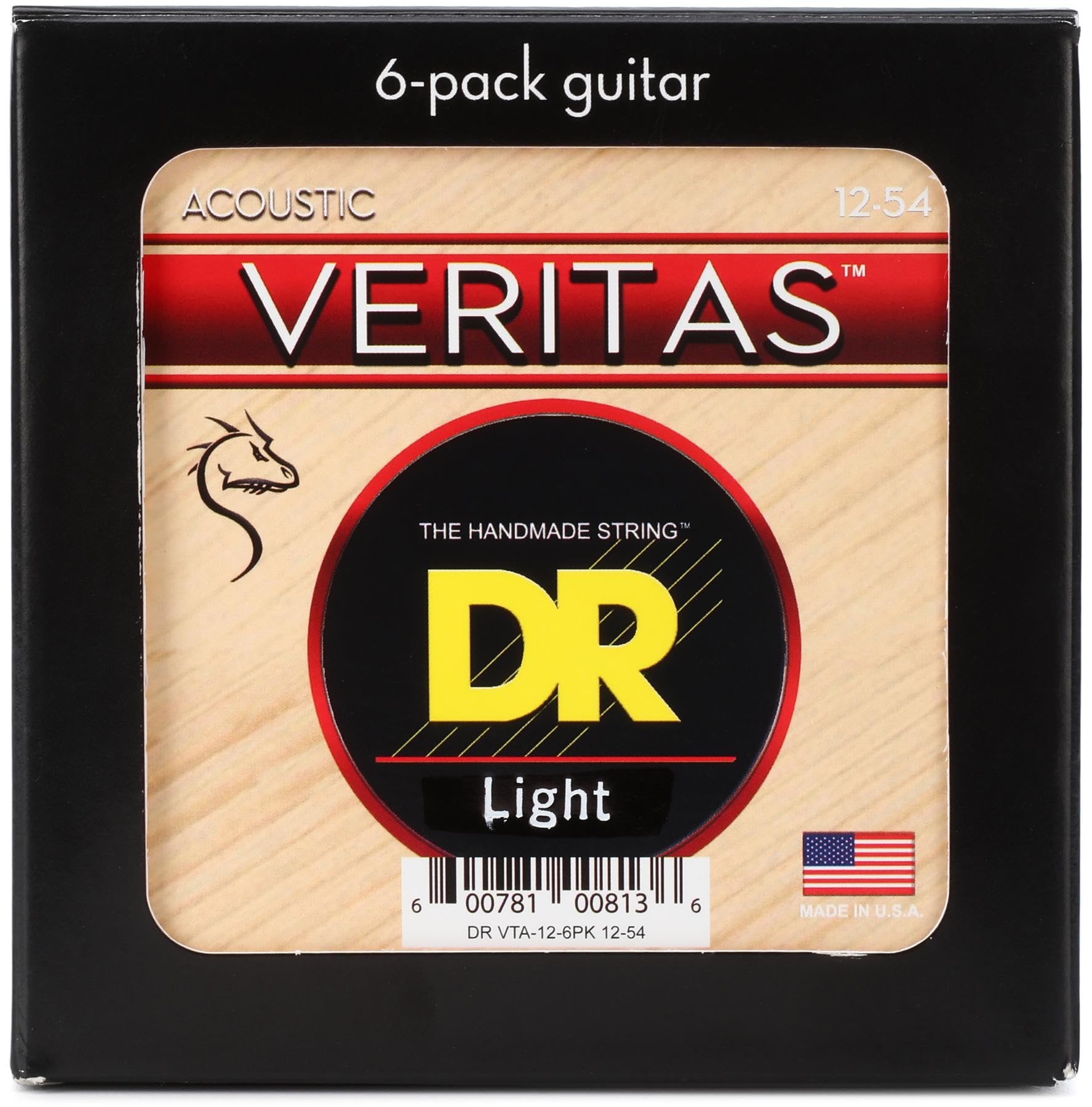 VERITAS - Coated Core Technology Struny do gitary akustycznej: światło 12-54 (6 sztuk)