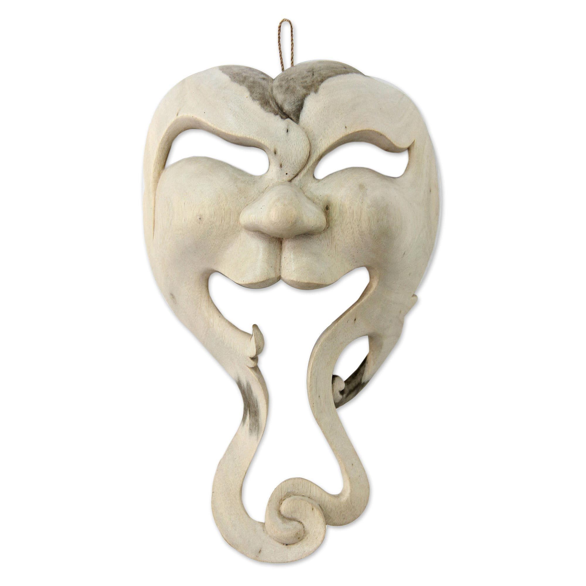 Amazon.com: NOVICA Decorative Modern Hibiscus Wood Mask, Beige