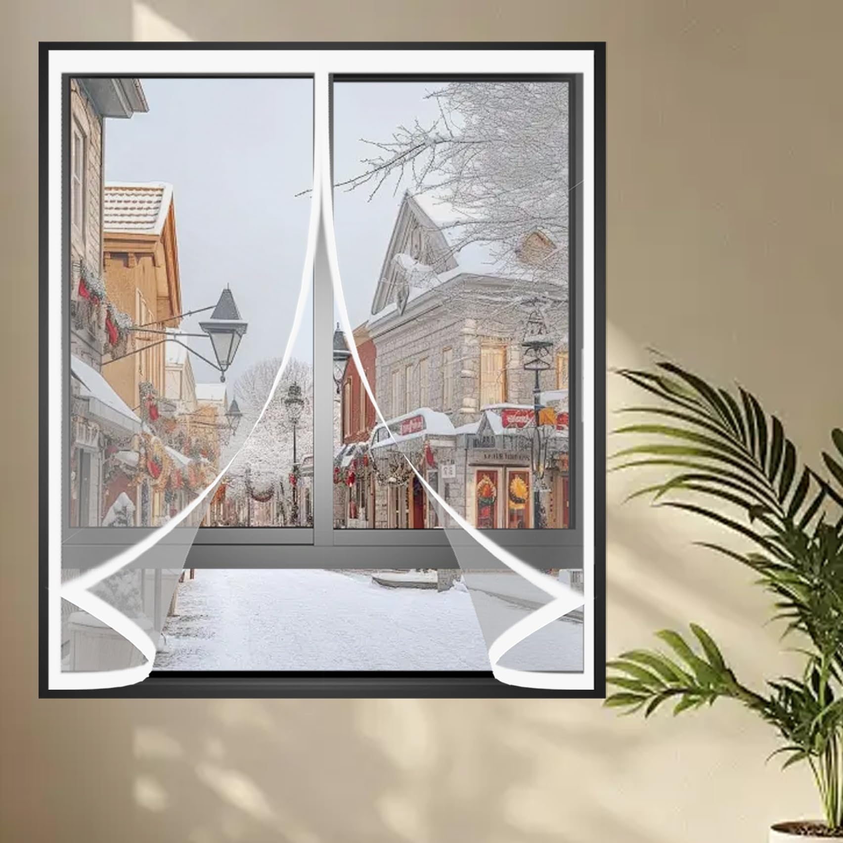 Stop aux courants d'air avec le rideau thermique magnétique automatique 70 x 76 cm
