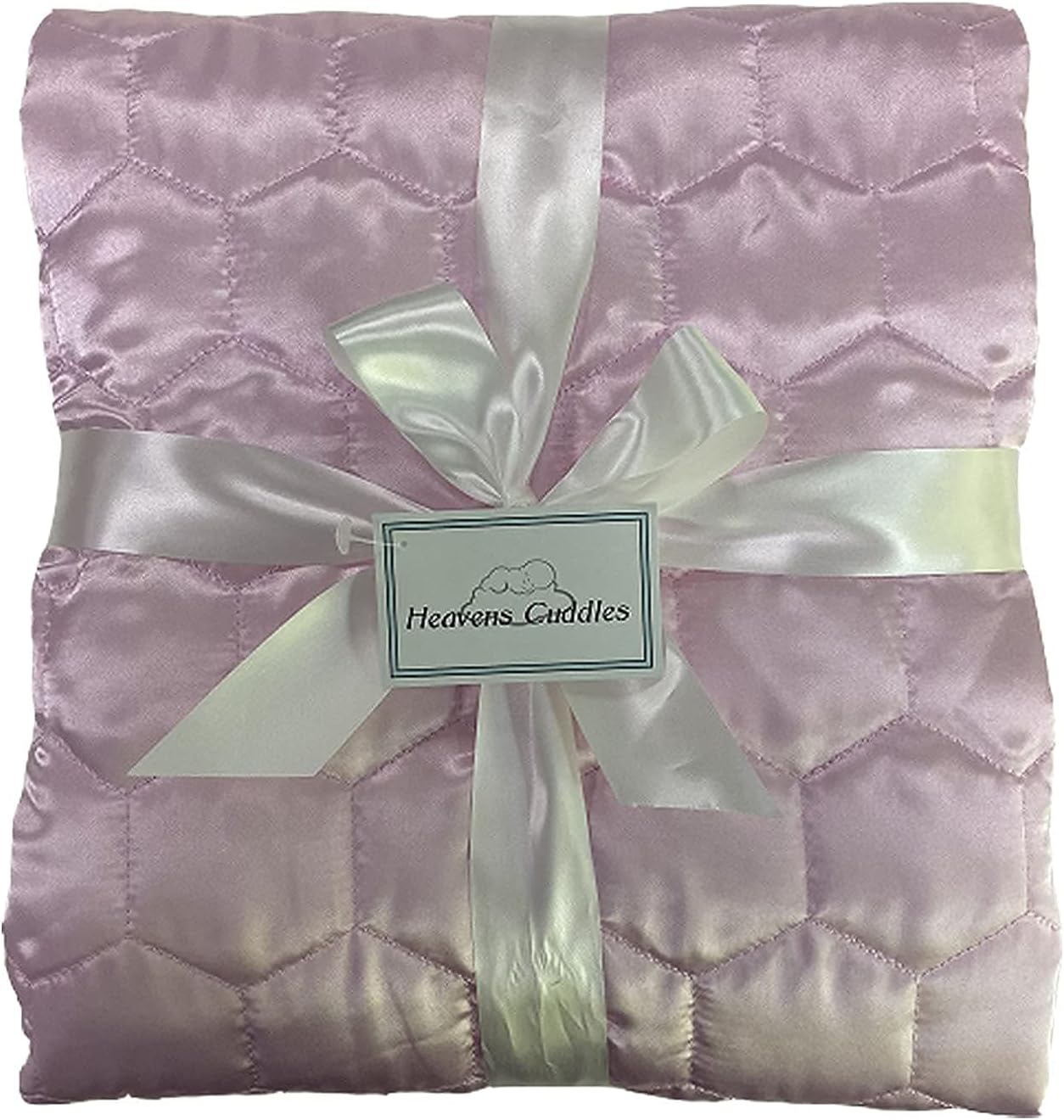 Quilted Satin Baby Blanket 48"x36" (Pink)