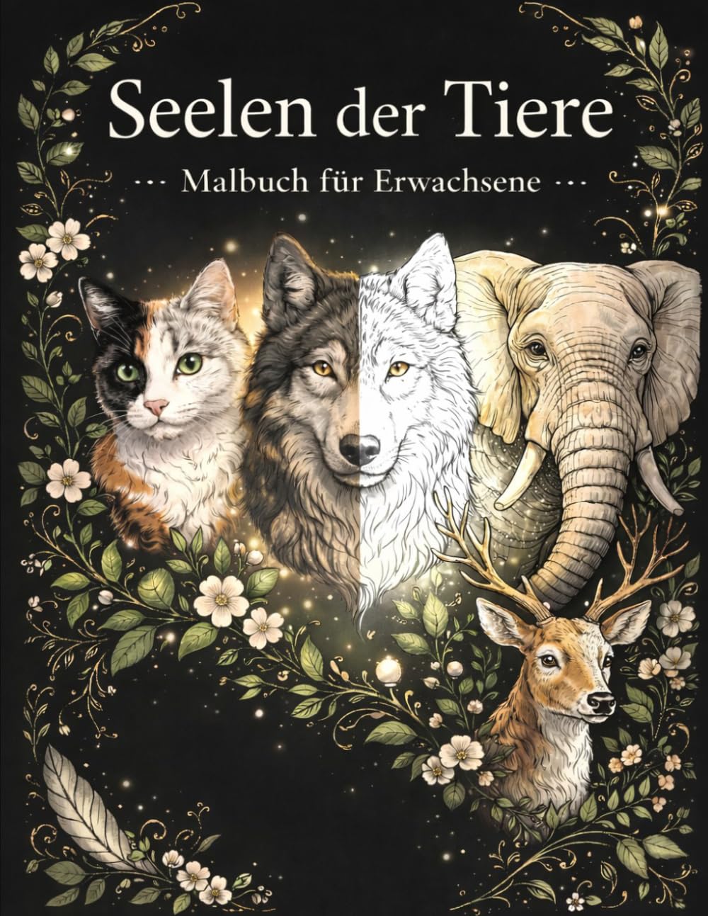 Seelen der Tiere: Realistische Tierportraits zum Ausmalen – Entspannung, Achtsamkeit & kreativer Stressabbau für Erwachsene