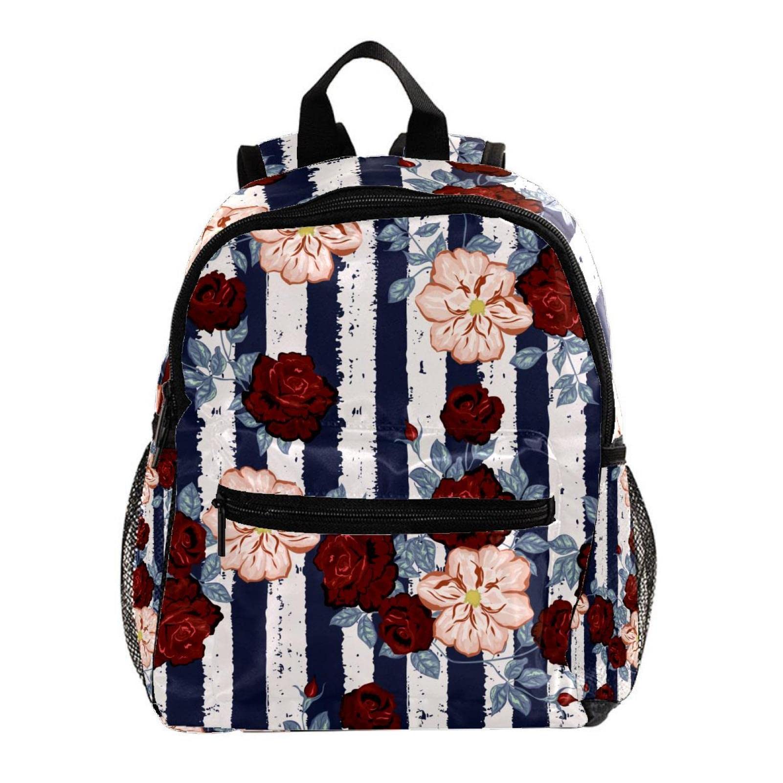 Sac à dos pour garçons et filles motif floral multicolore 30cm