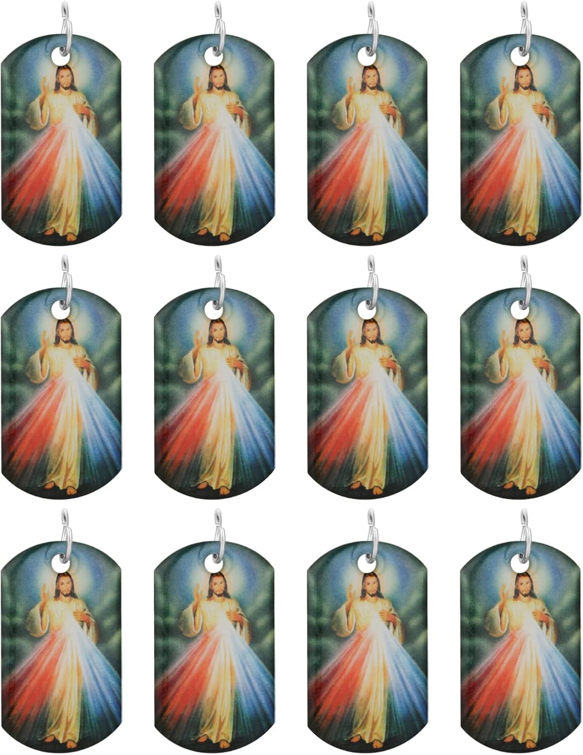 COTTVOTT Our Lady of Guadalupe/Mount Carmel/Virgin Mary/St.Joseph/Divine Mercy Jesus Medal Pendant for Necklace, DIY Charms Making Jewelry Part