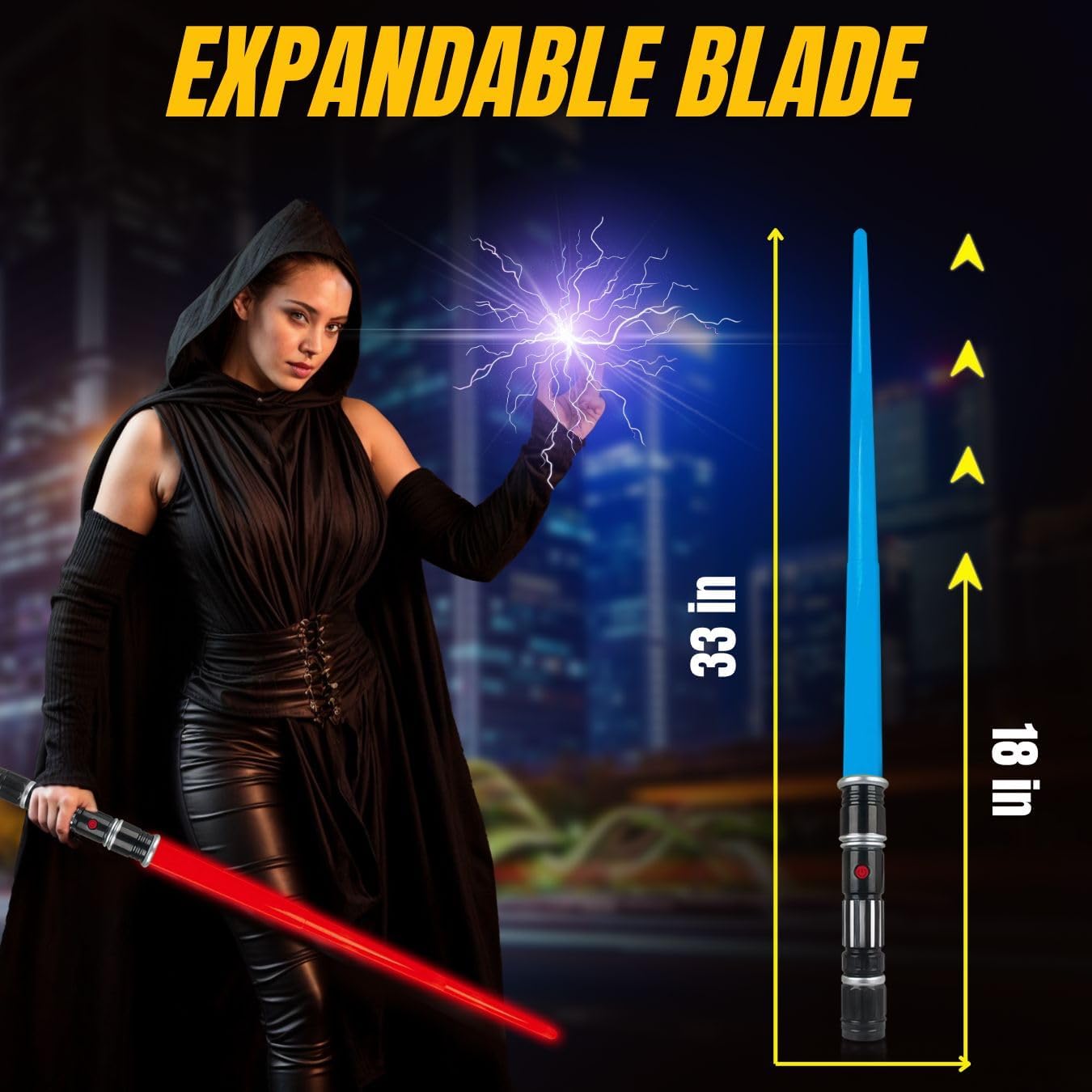 Liberty Imports 12 Pack LED Light Up Sabers Set - Motion Sensitive Retractable Swords with FX Sound Effects for Kids Party Supplies, Bulk Party Favors and Cosplay (Half Retract)