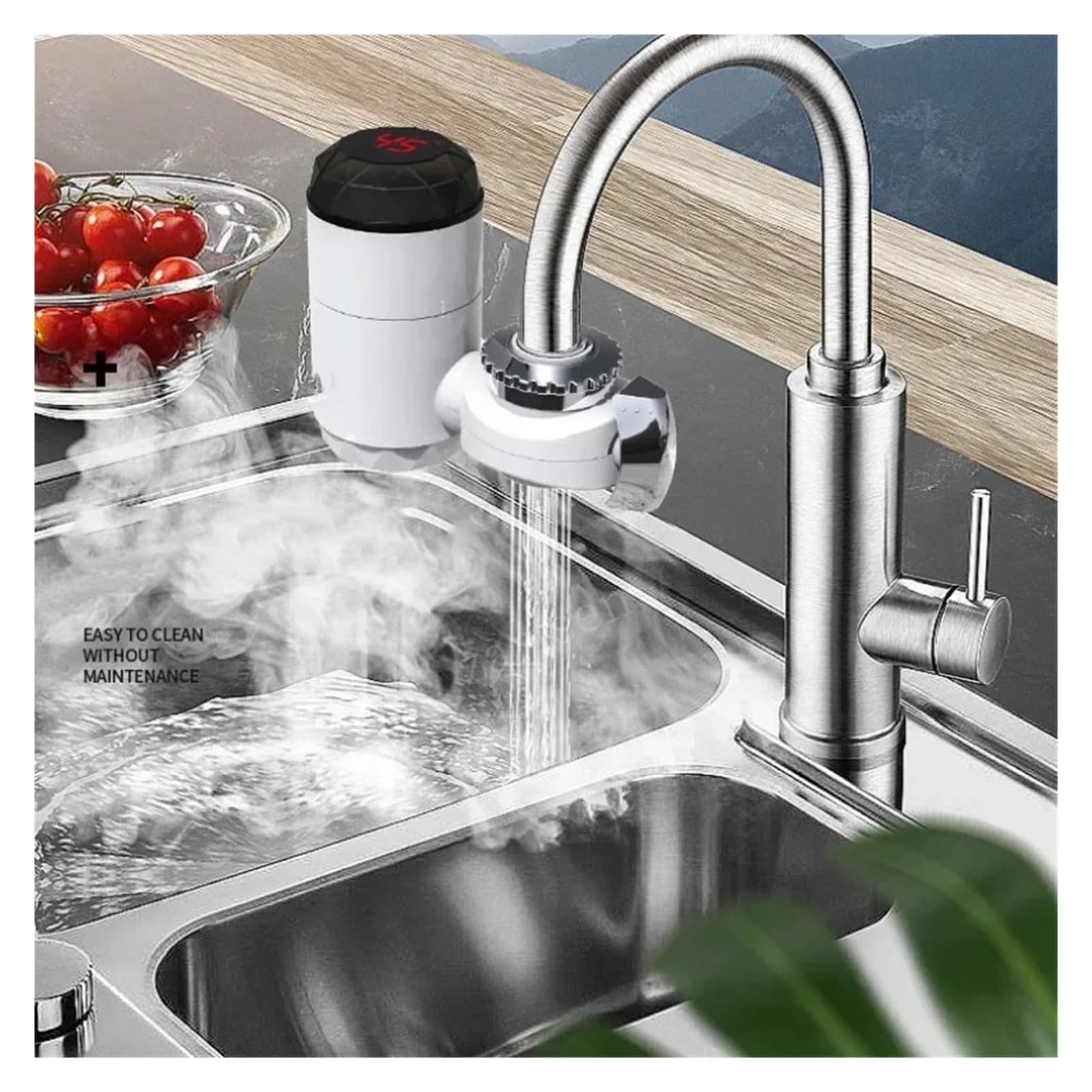 Rubinetto Scaldabagno Elettrico Rubinetto Istantaneo for Acqua Calda Riscaldatore Rubinetto for Riscaldamento Freddo Scaldaacqua Istantaneo Senza Serbatoio La Sicurezza Efficiente