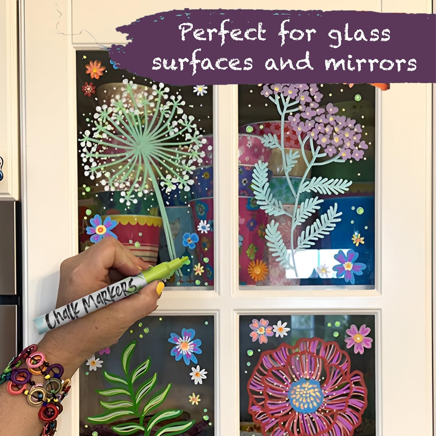 Fine Tip Liquid Chalk Markers for Chalkboard (20 Vintage Colors) - Dry Erase Marker Pens for Blackboard, Windows, Chalkboards Signs, Bistro - 3mm Reversible Tip - Image 7