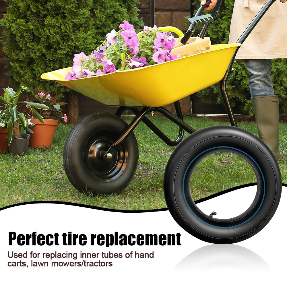 Schubkarren Schlauch 3.50/3.00-8 – Ersatzinnenschlauch Für Schubkarren, Sackkarren & Go-Karts, Mit Gebogenem Ventil, 260x85 Mm