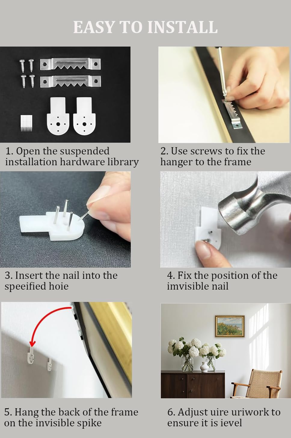 AIKETUO Gold Framed Easter Bunny Wall Picture Art for Wall Decorations, Vintage Rabbit Wall Picture Decor, Artwork for Living Room Bathroom Bedroom Office Shelf Decor Large Big 24" L x 16" W