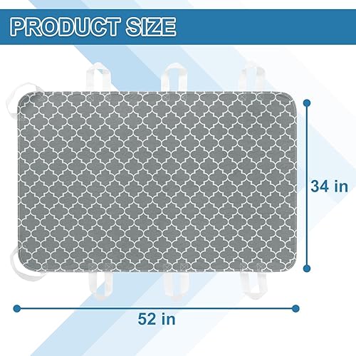 Miniatura 2 de OUTCREATOR Almohadillas de cama de posicionamiento con 8 asas, fácil reposicionamiento y transferencia para ancianos y adultos, 34 x 52 pulgadas,