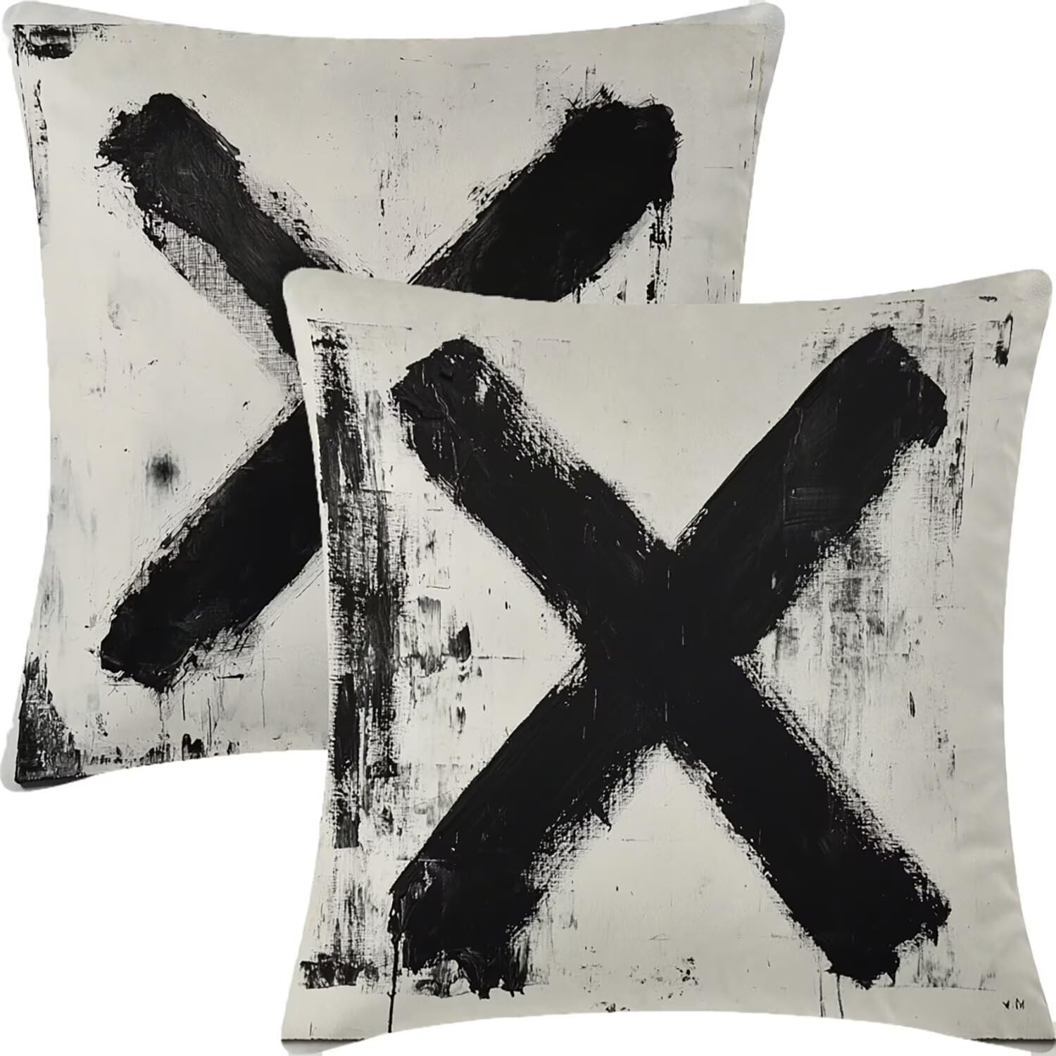 Housses de coussin 55x55cm en velours noir élégant pour canapé