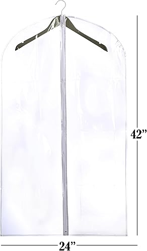 Miniatura 2 de Handy Laundry Bolsa de vinilo transparente para ropa, protege tu ropa mientras viajas y sin polvo mientras cuelgas en tu armario. Ideal para