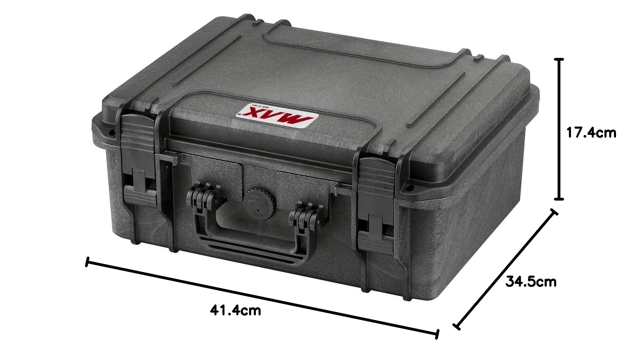 Max Cases - Valigetta Con Spugna Cubettata per Trasportare e Proteggere Apparecchiature e Materiali Sensibili, MAX380H160S, Dimensioni Interne 380 x 270 x 160 mm