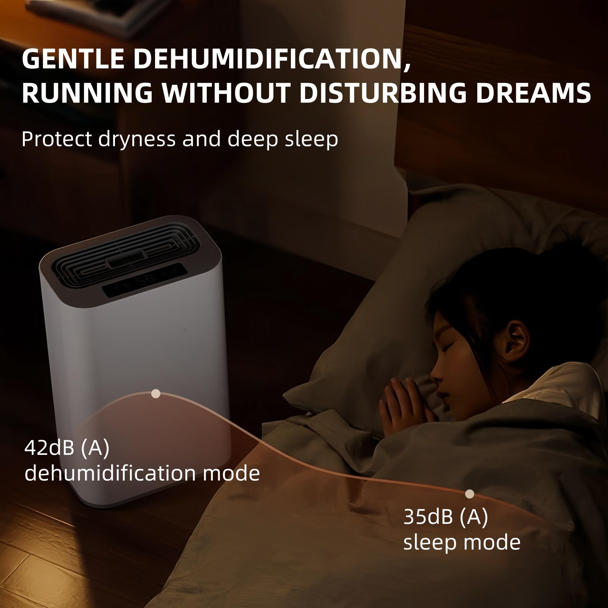 Osuszacz powietrza do domu oczyszczanie powietrza cichy osuszacz zatrzymujący się, gdy woda jest pełna osuszaczy do łazienki dezodoryzacja i rozmrażanie 2,5 litra zbiornik na wodę odpowiedni do biur
