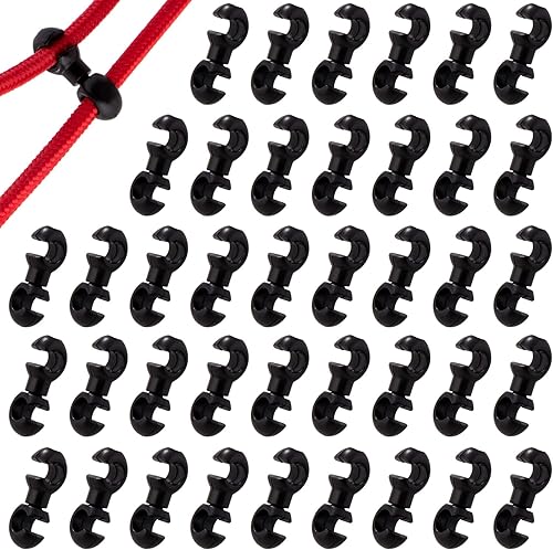 40 clips para cable de freno de bicicleta, estilo S, clips de plástico giratorios de hebilla de plástico, clips de gancho en S para bicicleta de