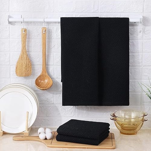 Miniatura 482 de Kitinjoy - Paños de cocina 100% algodón, paquete de 6 paños de cocina ultra suaves y absorbentes para secar platos, toallas de cocina de secado