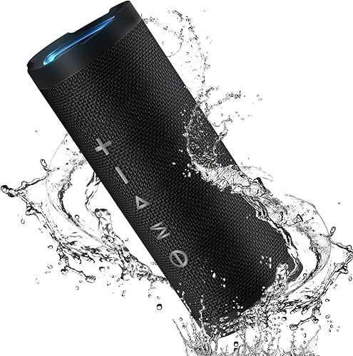 Vanzon Altavoces Bluetooth, V40 Altavoz inalámbrico portátil V5.0 con sonido estéreo fuerte de 24 W, tiempo de reproducción de 24 horas, TWS e IPX7