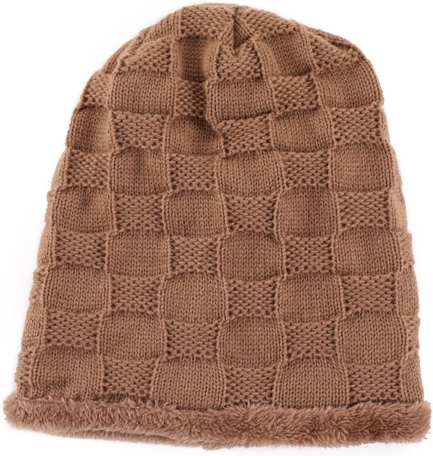 Ladies Warm Knitted Beanie Hats Women's Thick Winter Hat