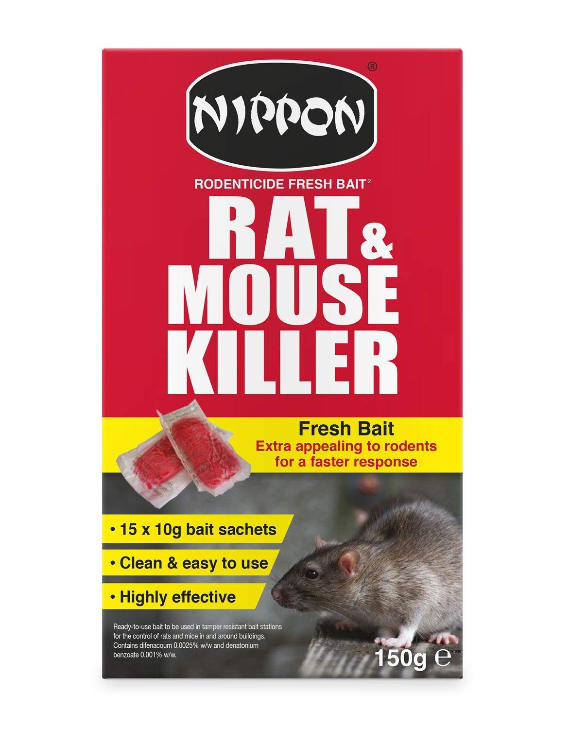 3X Rat & Mouse Killer Fresh Bait 150g