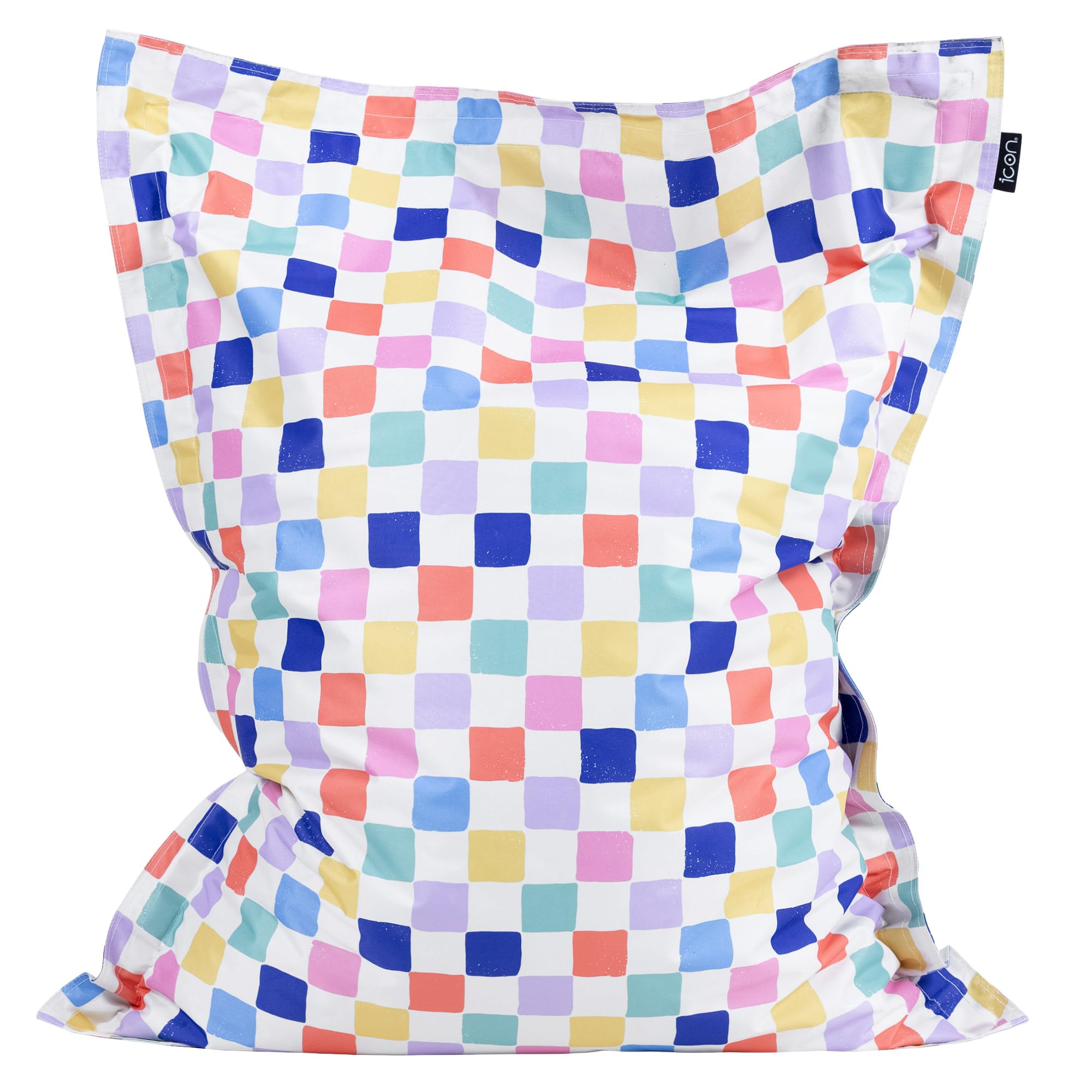 Bean Bag Bazaar Kids Bean Bag, Confetti Multicolour, Outdoor Floor Cushion with Water Resistant Fabric, Large Beanbag with Filling Included, 125cm x 100cm, Kids Garden Chair, Outdoor Furniture