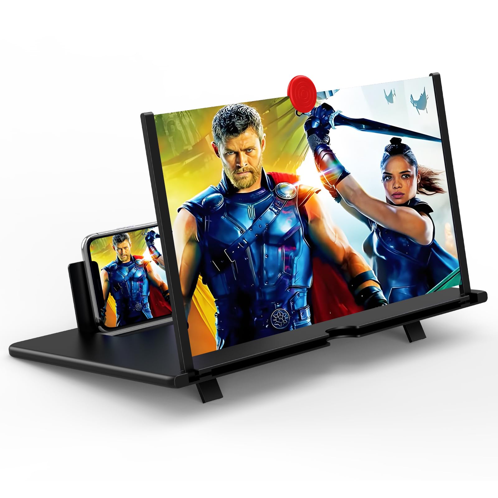 Sponsored Ad - 18" Screen Magnifier for Cell Phone, Mobile Phone 3D HD Magnifying Projector Screen Enlarger for Movies, Videos and Gaming, Foldable Phone Stand with Screen Amplifier,Compatible with All Phones