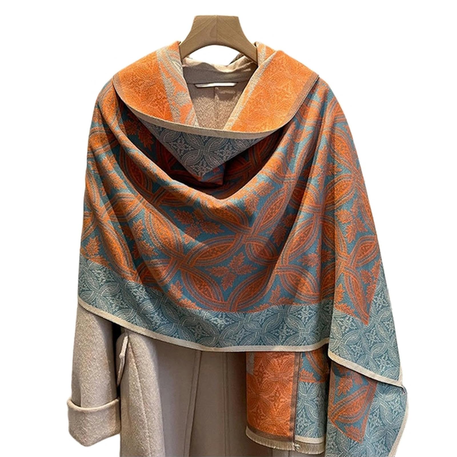 Zonto Châle Mesdames Winter Scarf Imitation Cachemire Écharpe Thermique Femmes Gift De Châle Doux Épaissis-V