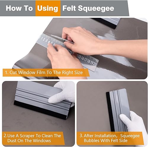 Miniatura 7 de Kespen - Película esmerilada de privacidad para ventana, control de calor, bloqueo solar UV, calcomanías de vidrio de adherencia estática, no