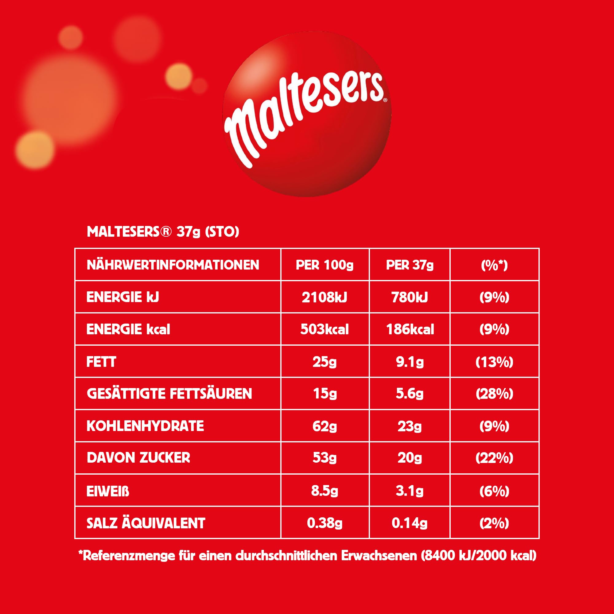 Maltesers Schokoladen Großpackung, 25 x 37g, Schokokugeln mit Schokolade, Süßigkeiten Geschenk Idee, Schoko Großpackung, Mini Beutel