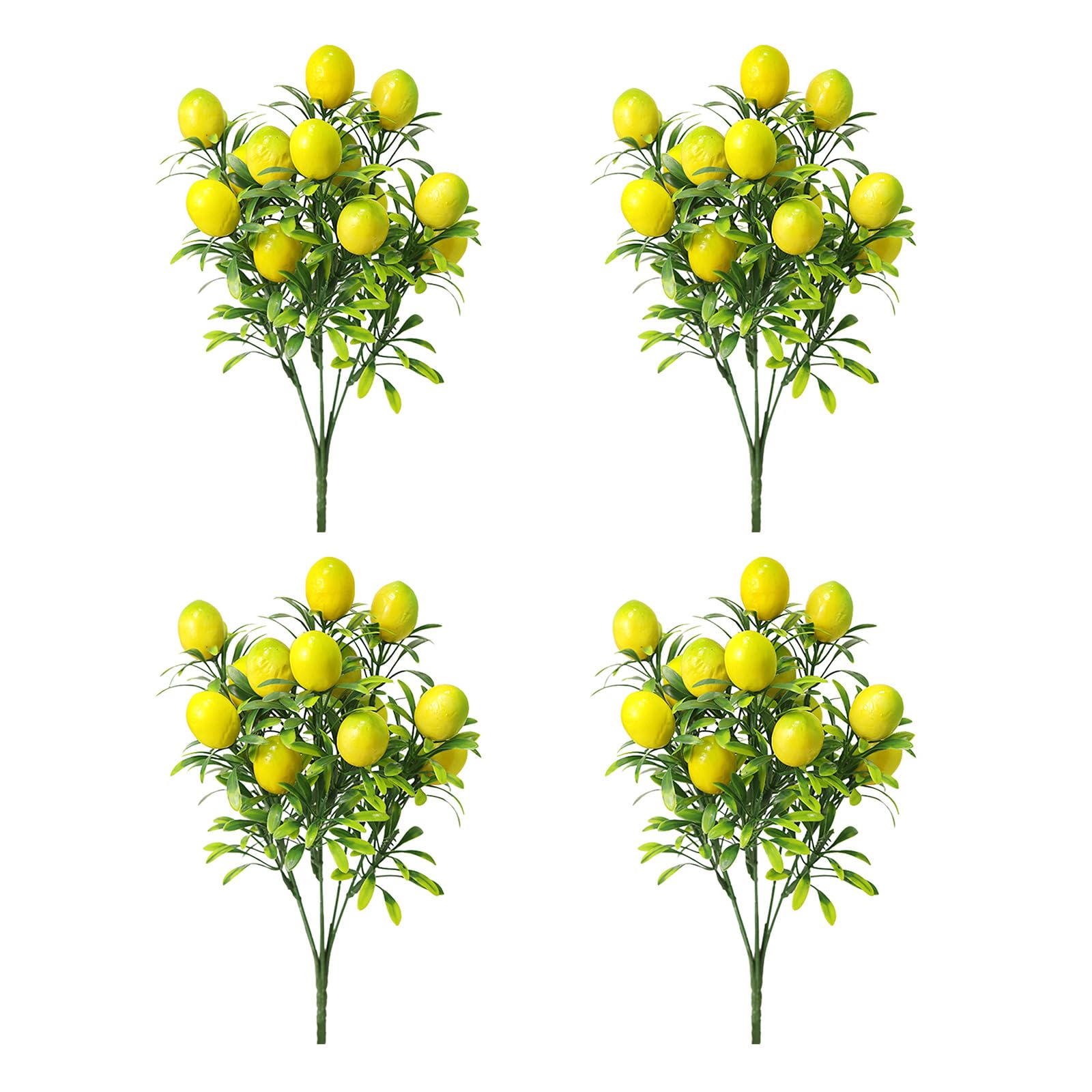 Kalttoy Lemon 4 Stems Artificial Fruit Florals Arrangements For Home Decoration Realistic Realistic Foam Flowers Fruit Home Decoration