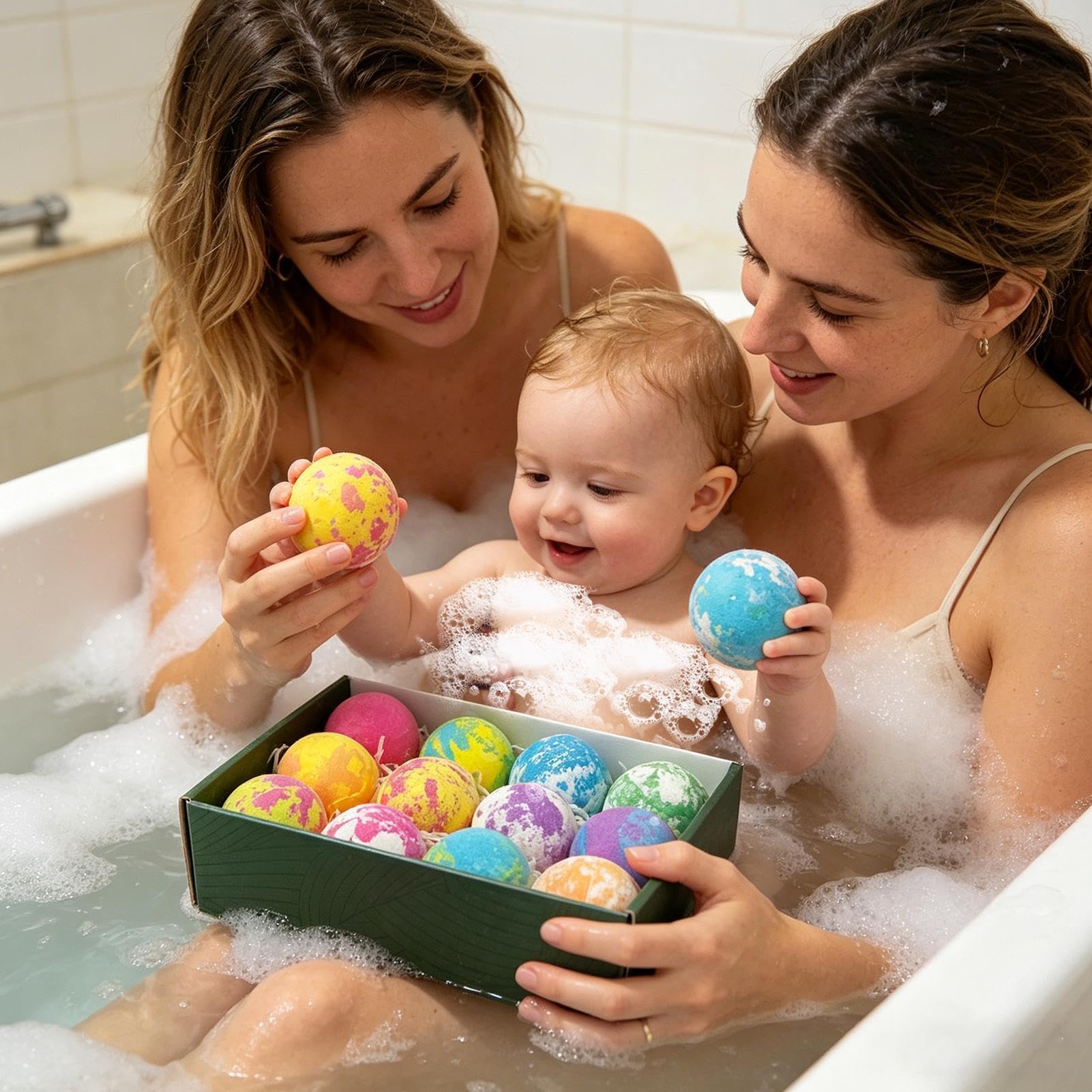 Piłki kąpielowe dla dzieci, naturalne kule do kąpieli spa z zabawnym zwierzęciem wewnątrz, kolorowy zestaw kul kąpielowych wraz z zabawkami – dla dziewcząt, domu, mieszkania, przedszkola, hotelu