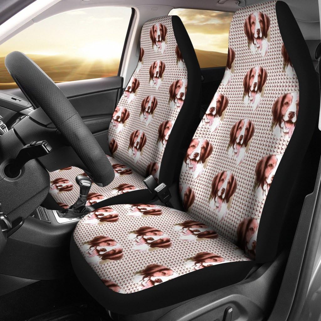Brittany Dog Patterns Print Car Seat Covers