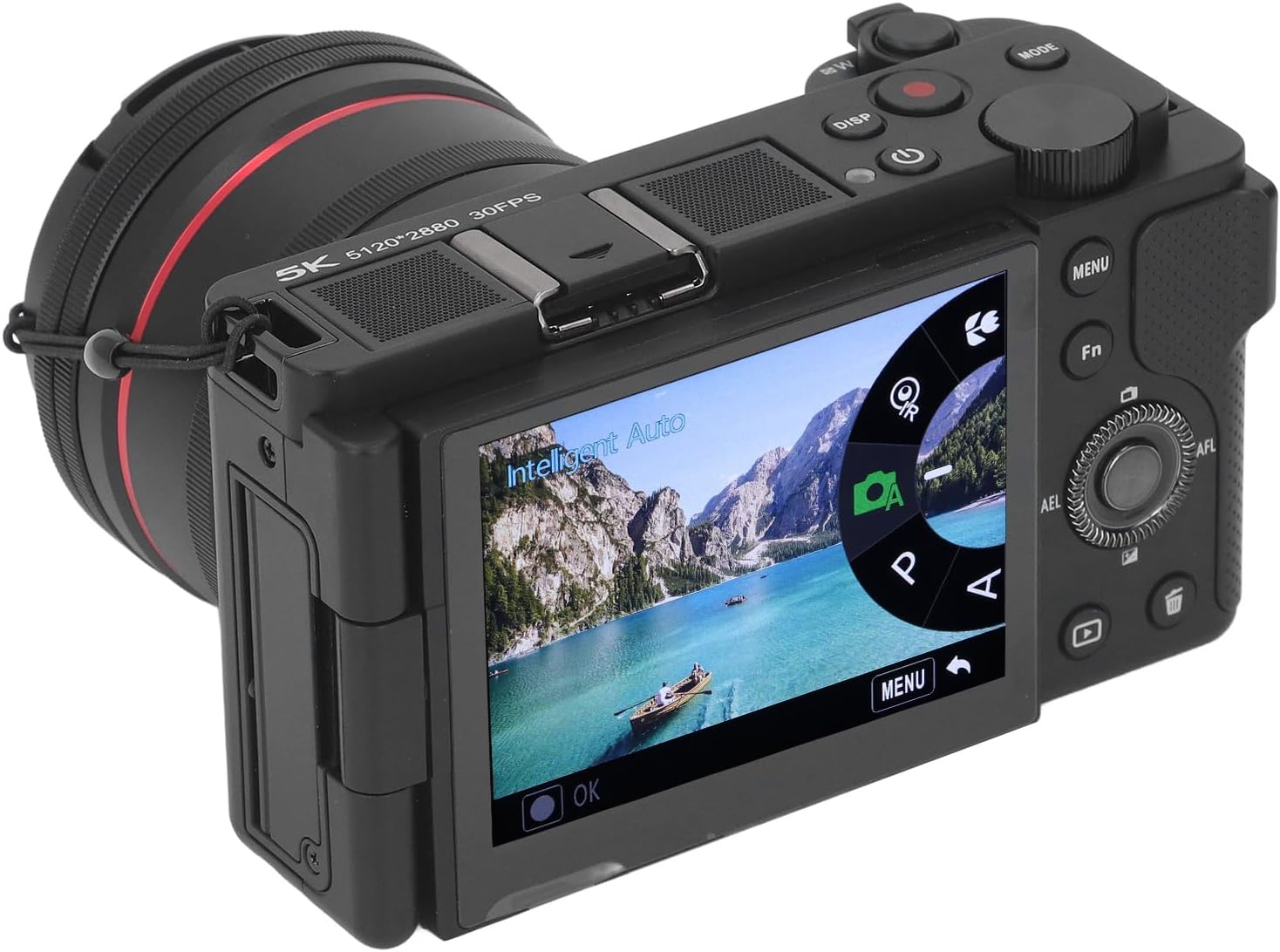 Zopsc 5K Digital Camera 64MP Vlogging Camera with 12X Optical Zoom Autofocus, 3.2 Inch Flip Touchscreen Point and Shoot Camera for Beginners Adults