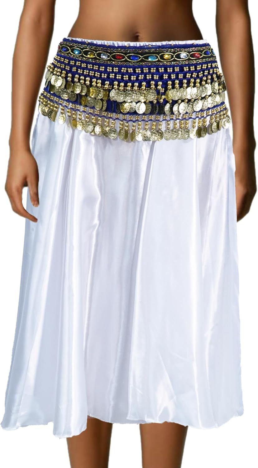 MUNAFIE Belly Dance Hip Scarf Belly Dancing Multi-Row Coin Noisy Belt Skirt - Image 5