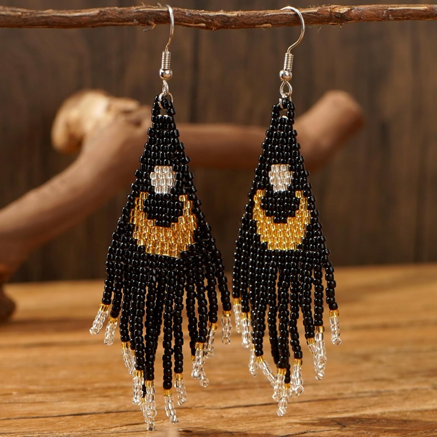 Bohemian Beaded Long Tassel Dangle Earrings for Women, Handmade Jewelry White Tarnish Resistant Lightweight Design, Stylish Accessory for Beach Vacation Party and Gift - Image 7