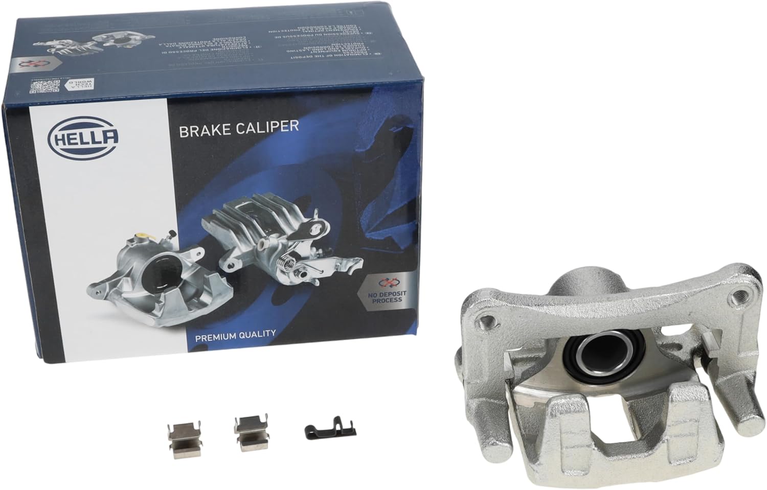 HELLA Brake Caliper With Bracket Included Compatible with Select 2007-2017 Chrysler & Dodge & Jeep & Mitsubishi, Rear Left
