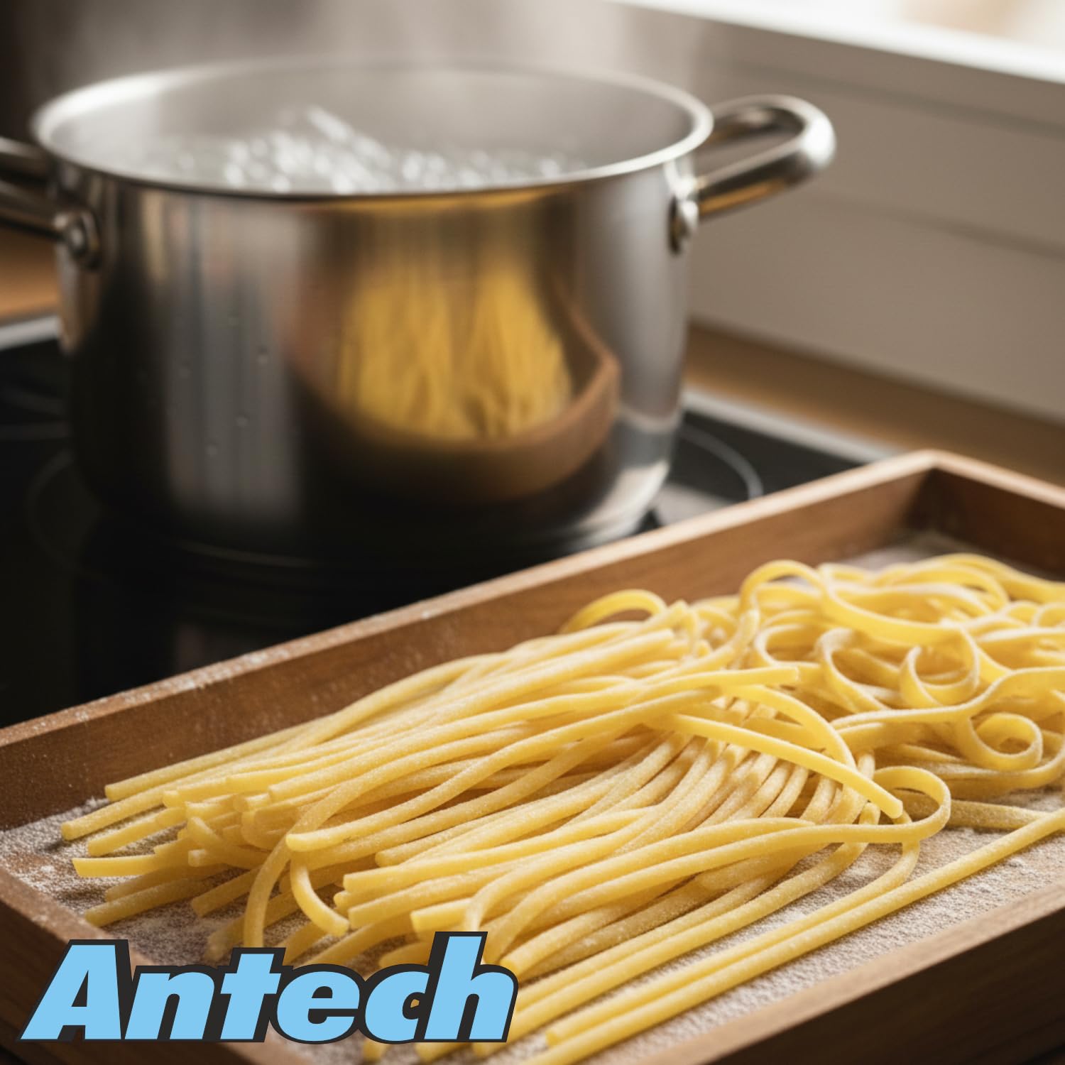 Guitare Antech avec rouleau à pâtisserie pour pâtes, spaghetti, fettuccine, emporte-pièce des Abruzzes
